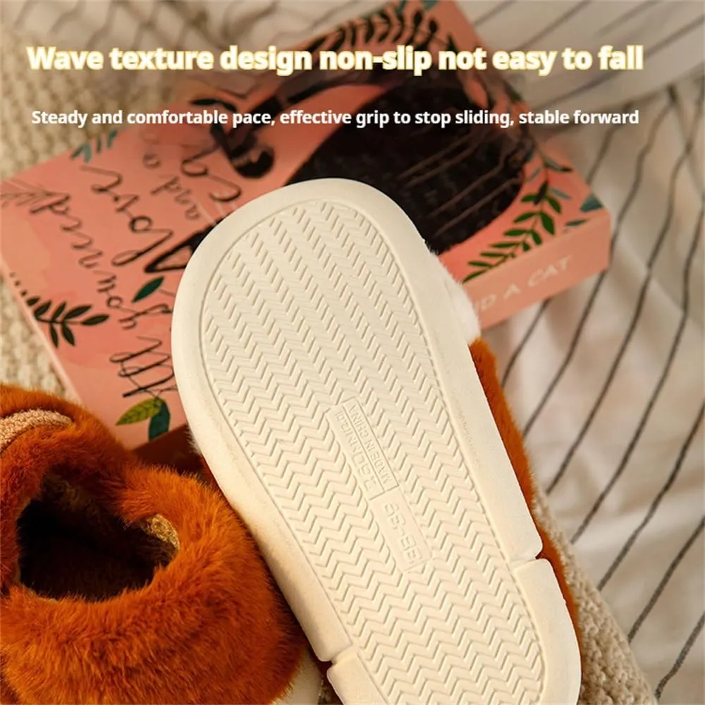 Cat Paw Slippers for Women, Warm Furry Winter House Shoes, Cute Funny 3D Cat Paw Winter Couple Cartoon Slipper