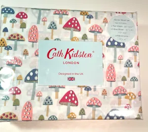 Cath KIDSTON of London Home Luxury Collection 4 Piece 200tc Rose Flora Sheet Set 100% Cotton Percale Crisp & Cool, Lightweight Bedding