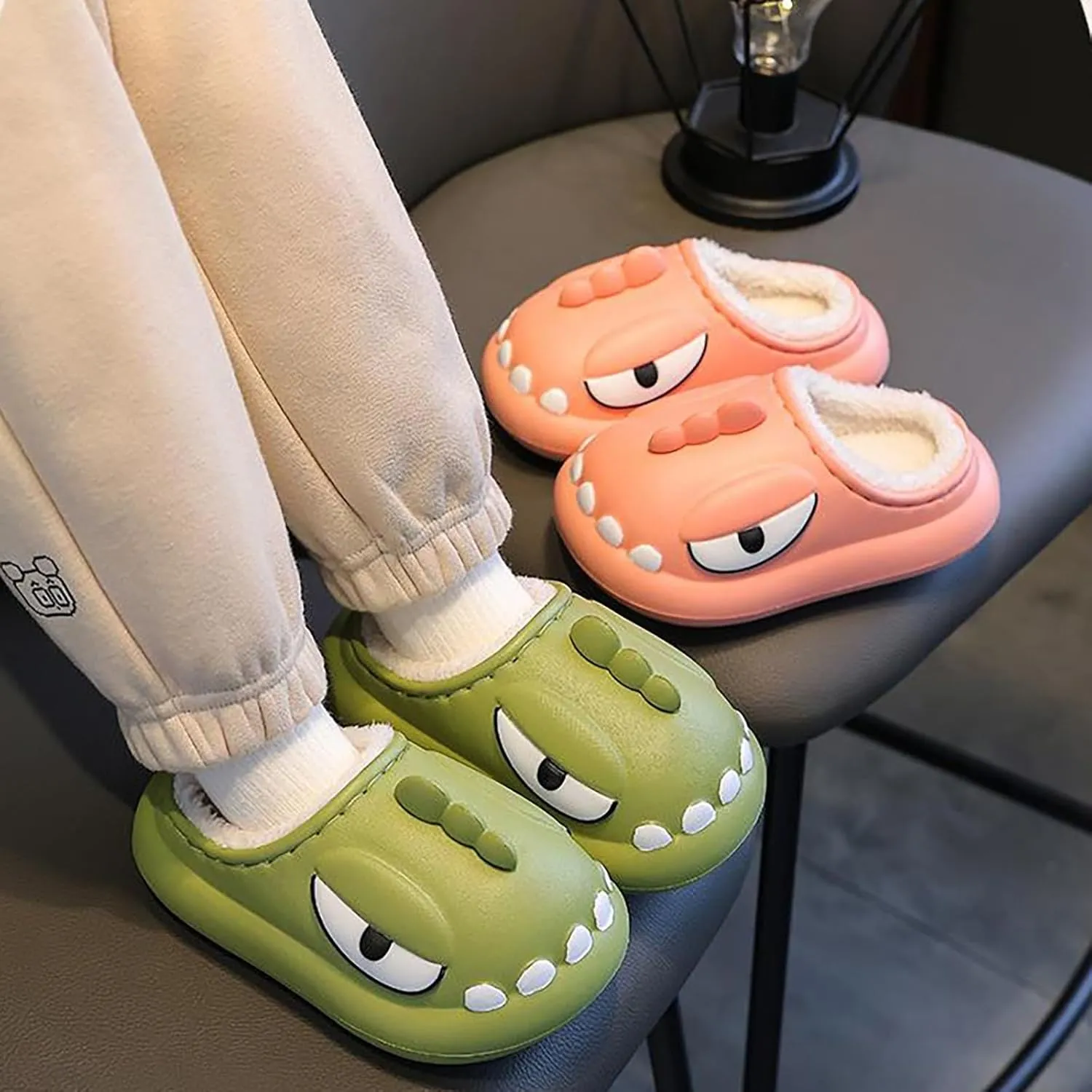 Children's Cotton Slippers Plush Lined Winter House Slipper Non Slip Indoor Slipper Toddler Bedroom Slipper