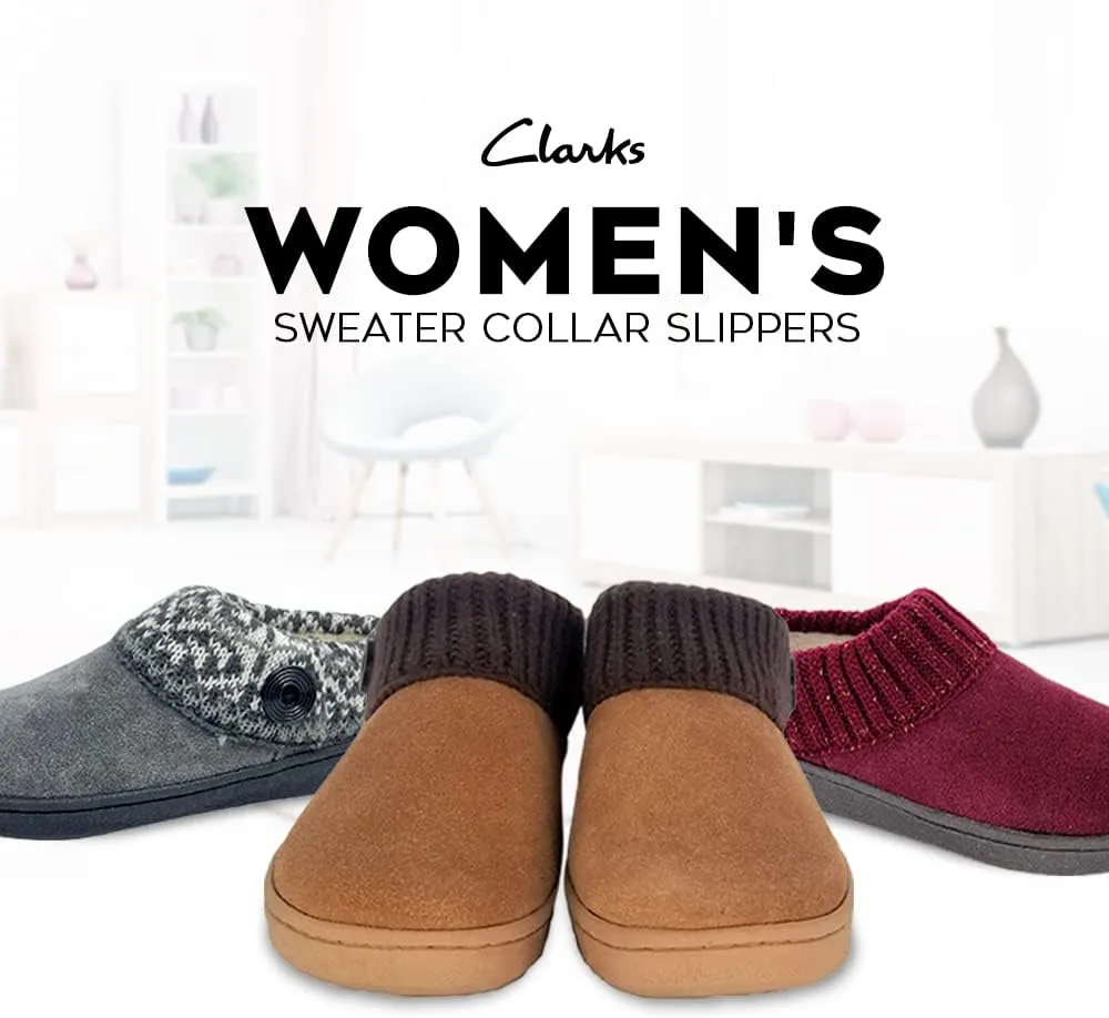 Clarks Amanda Grey Indoor Outdoor Clog Rounded Closed Toe Winter Mules