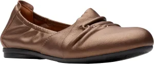 Clarks Unisex Rena Way Sneaker, Bronze Lea, 0 US Women