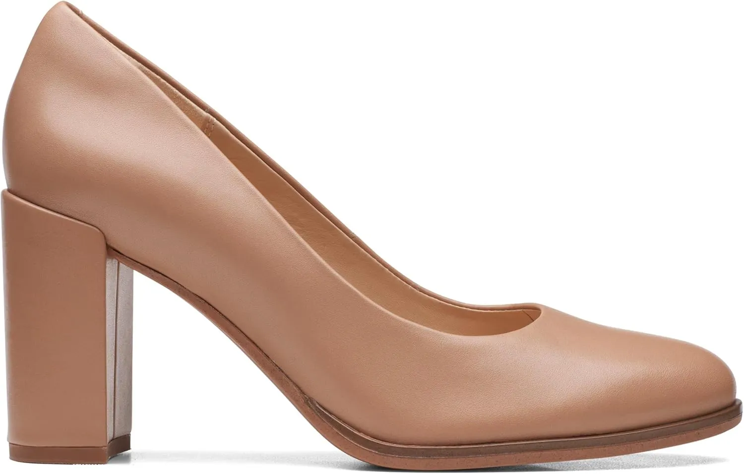 Clarks Women's Freva85 Court Pump, Praline leather, 7