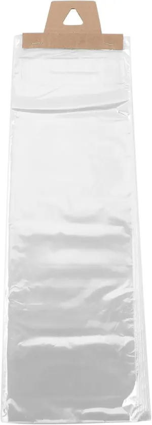 CleverDelights Newspaper Bags - 7.5" x 21" - 500 Pack - 0.8 Mil - Clear Flat Plastic Bags