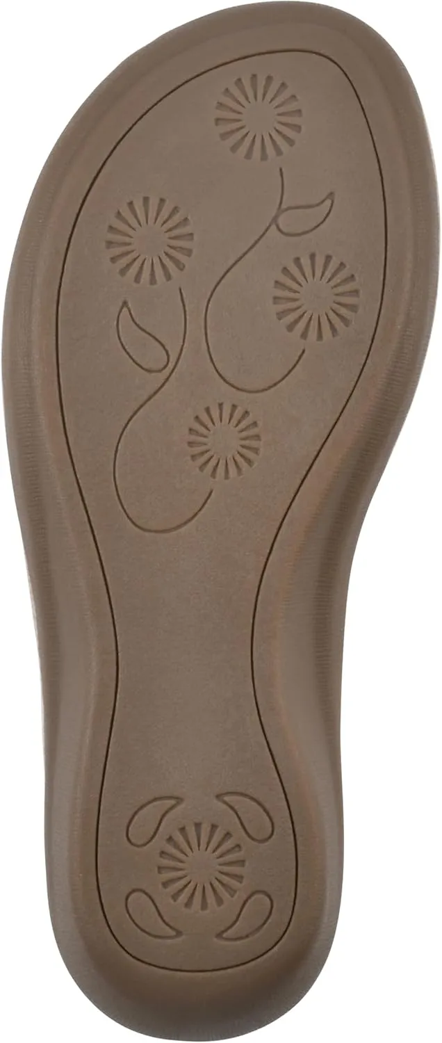 CLIFFS BY WHITE MOUNTAIN Women's Cassia Mini Wedge Flower Flip Flop Sandal
