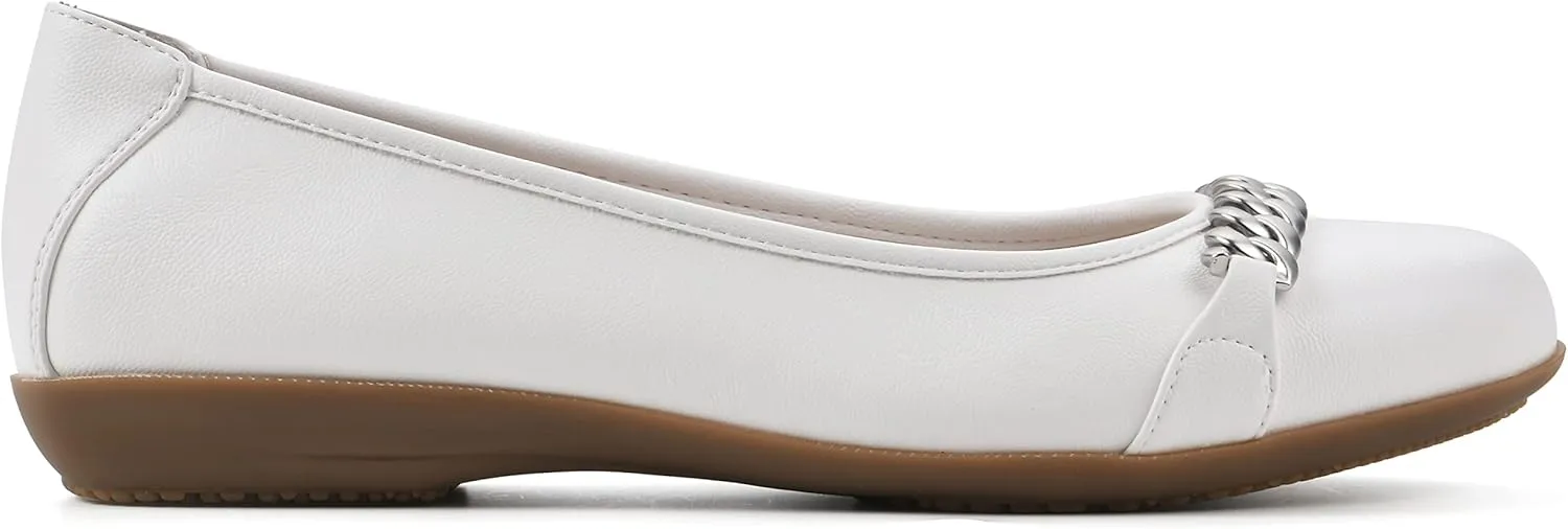 CLIFFS BY WHITE MOUNTAIN Women's Charmed Cushioned Ballet Flat