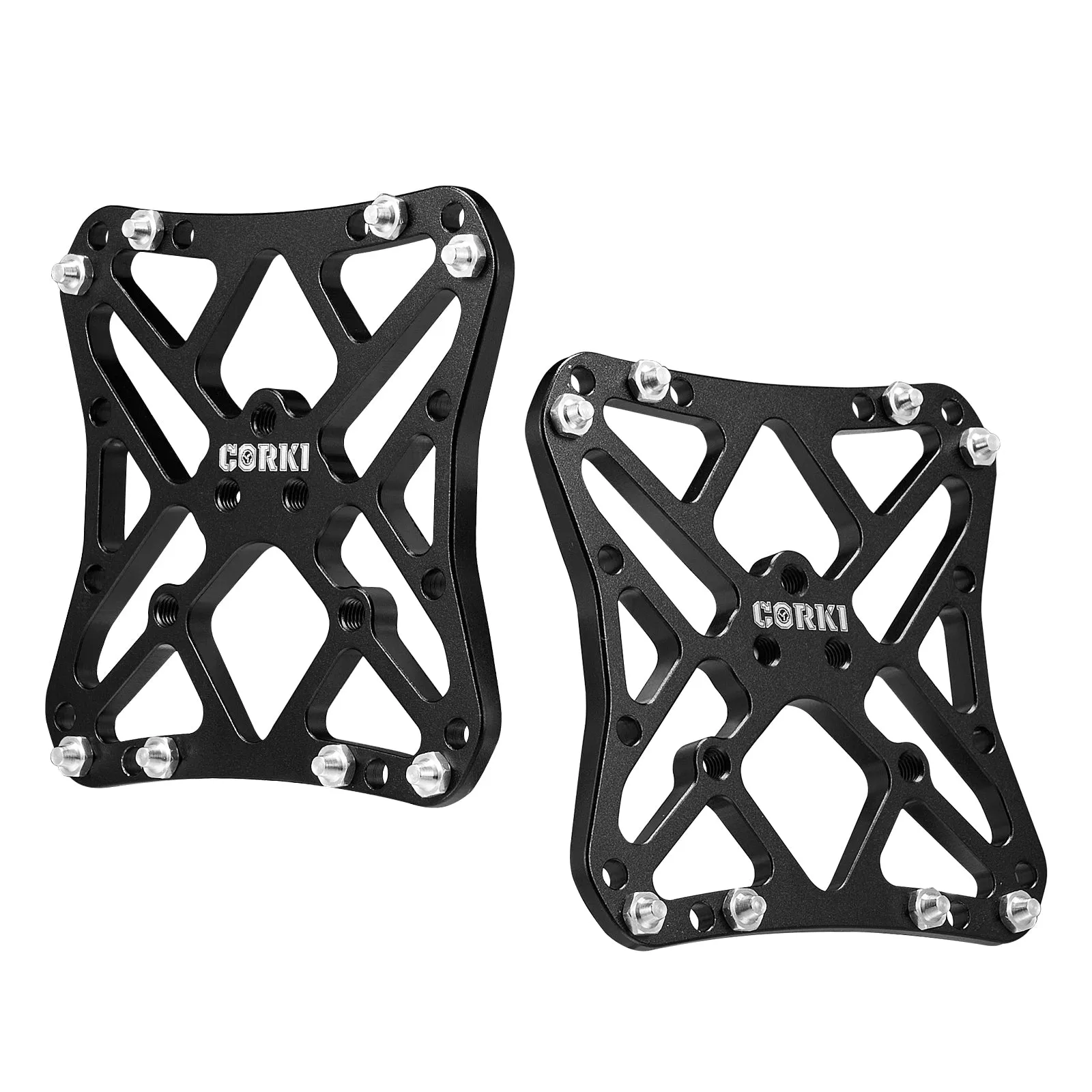 Clipless Wide Platform Adapter Flat Pedals