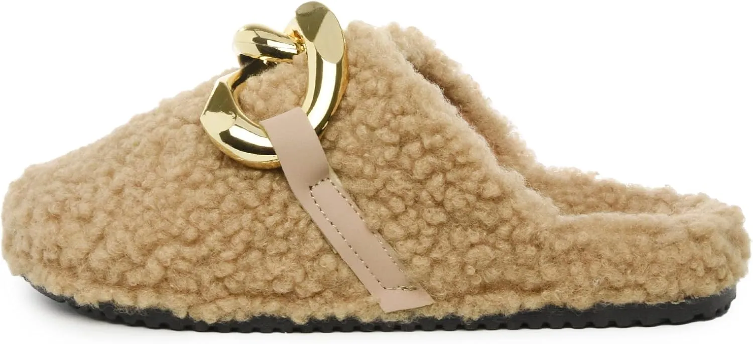 CLOUDAIR Fantsie Womens Fuzzy Slippers for House, Indoor & Outdoor - Furry Faux Plush Slipper - Lightweight & Comfortable Winter Shoes with Rubber Outsole