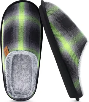 COFACE Unisex Mens Womens Cozy Memory Foam Scuff Slippers Casual Slip On Warm House Shoes Indoor/Outdoor Sandal Slippers With Arch Support Rubber Sole Size 4-15