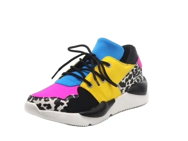 Color Problem-solving Sneakers Up Bright Fashion Lace Mix Cape Robbin Chunky Highly praised Dreamland Multi