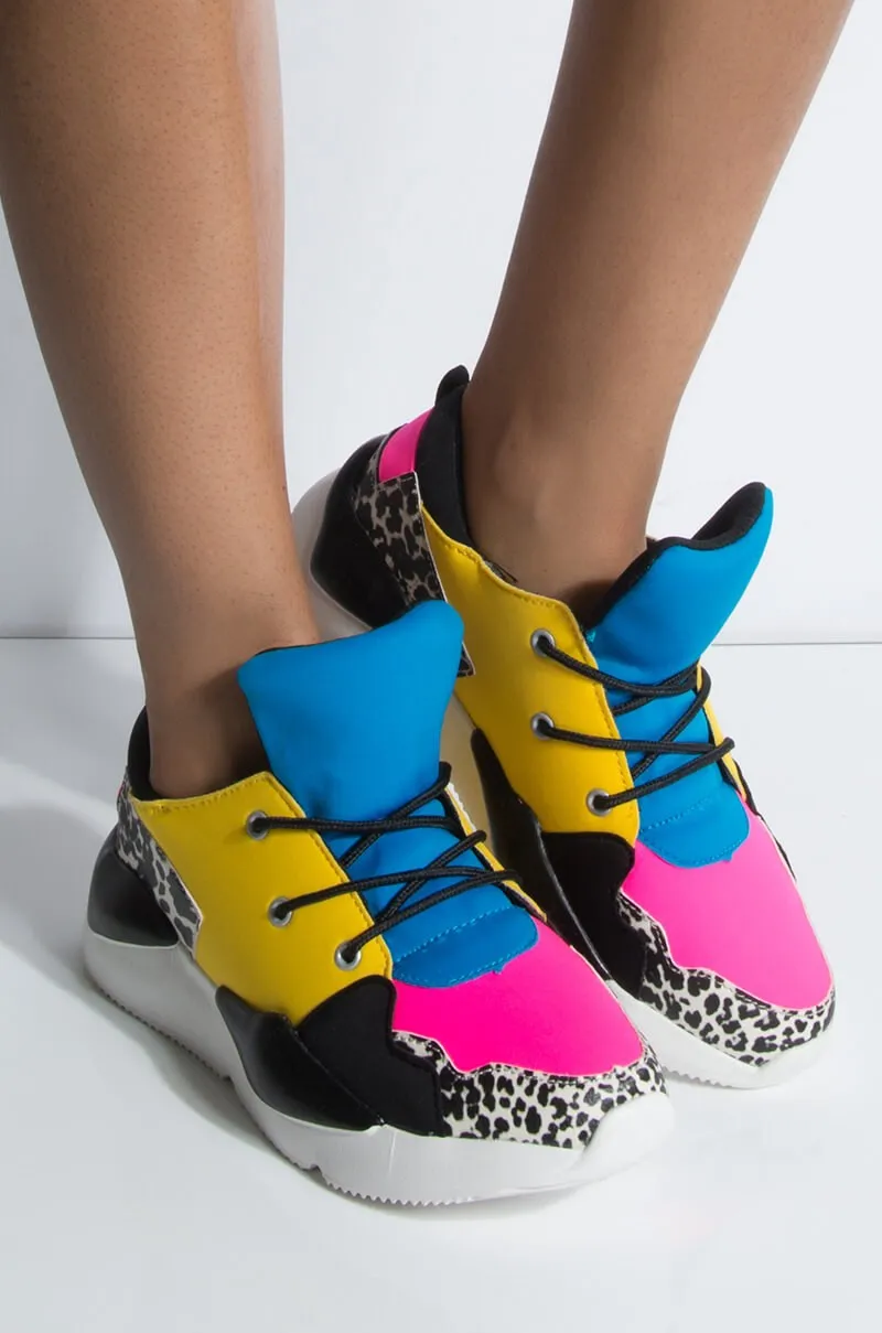 Color Problem-solving Sneakers Up Bright Fashion Lace Mix Cape Robbin Chunky Highly praised Dreamland Multi