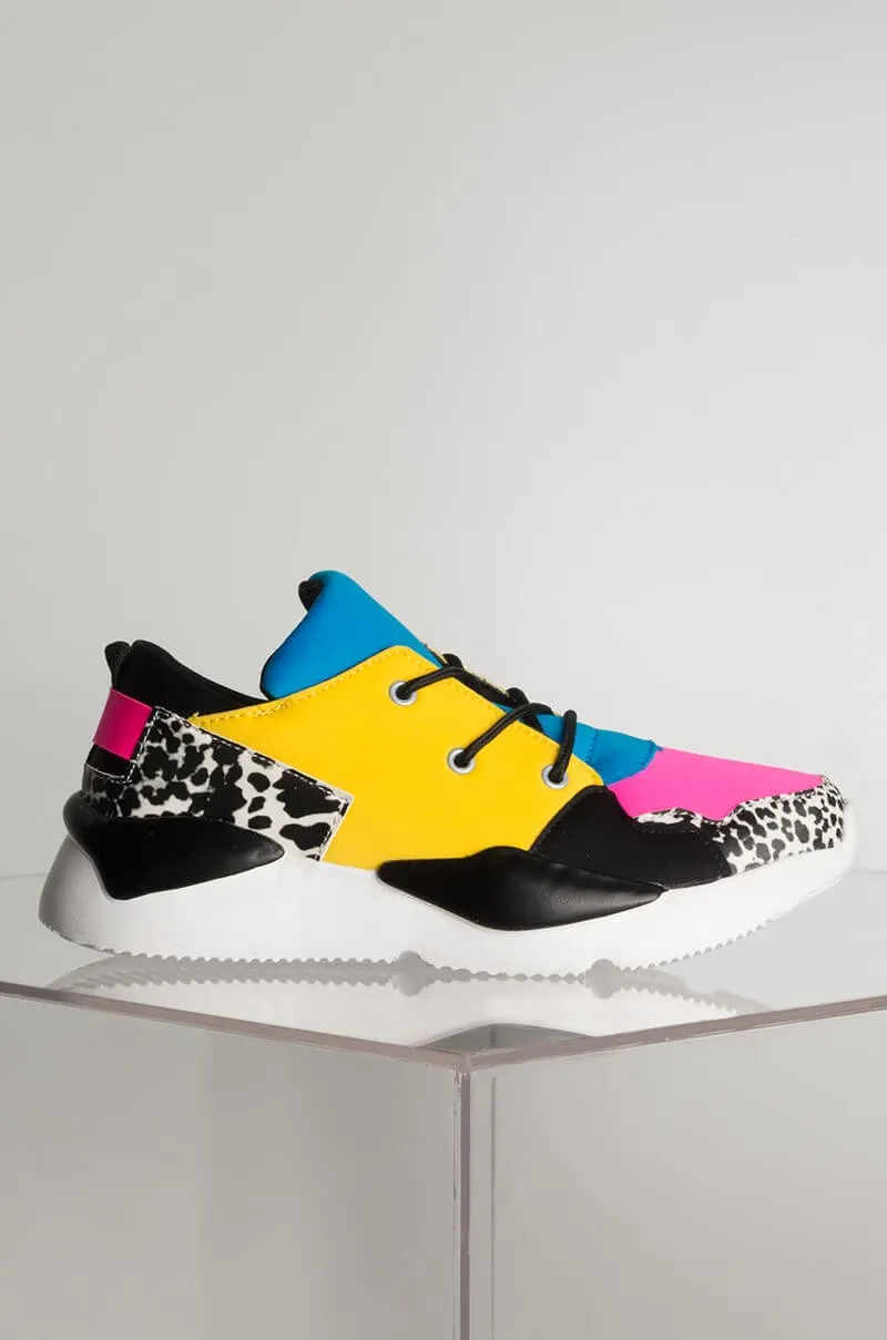Color Problem-solving Sneakers Up Bright Fashion Lace Mix Cape Robbin Chunky Highly praised Dreamland Multi