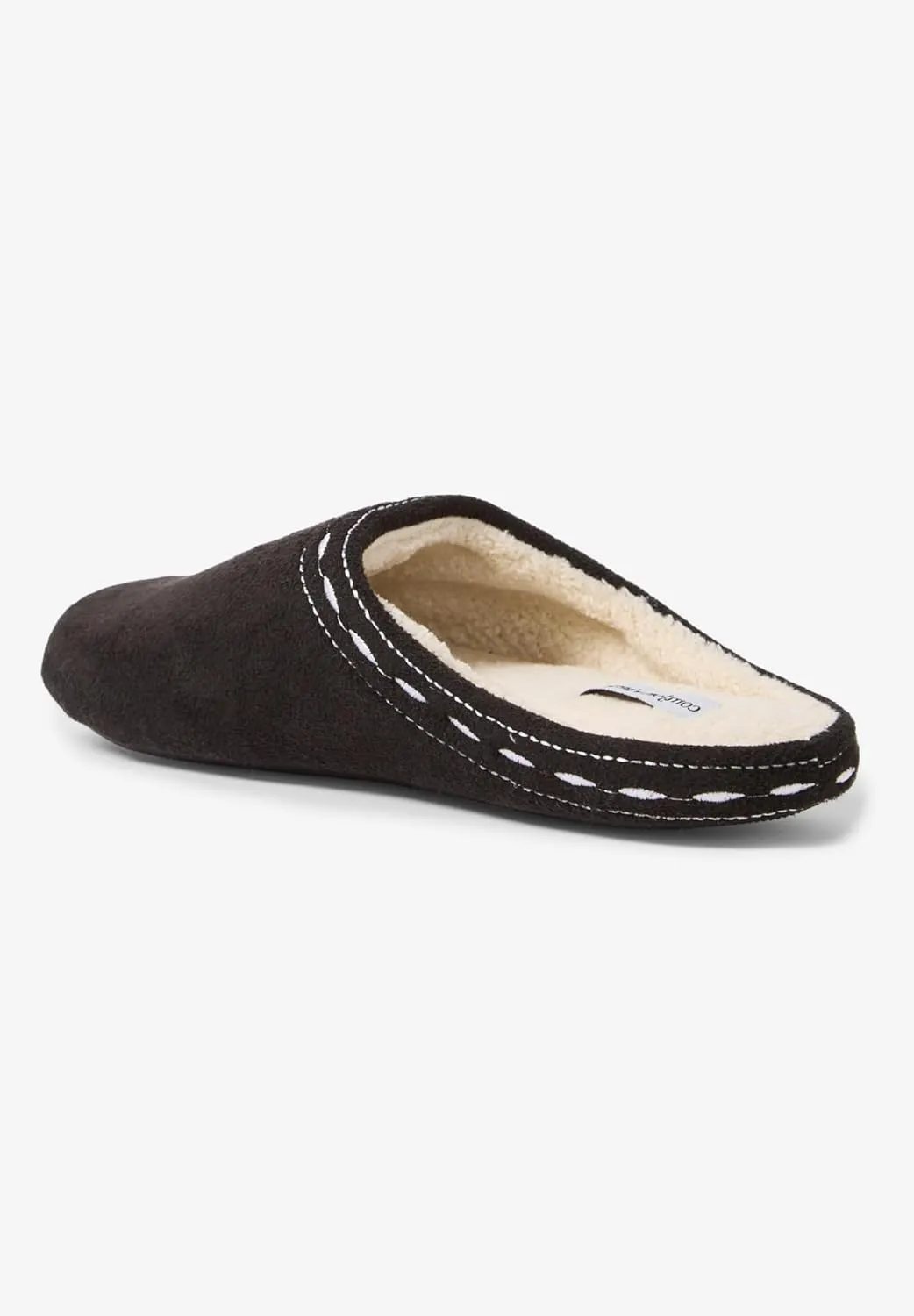 Comfortview Women's Wide Width Stitched Clog Slipper