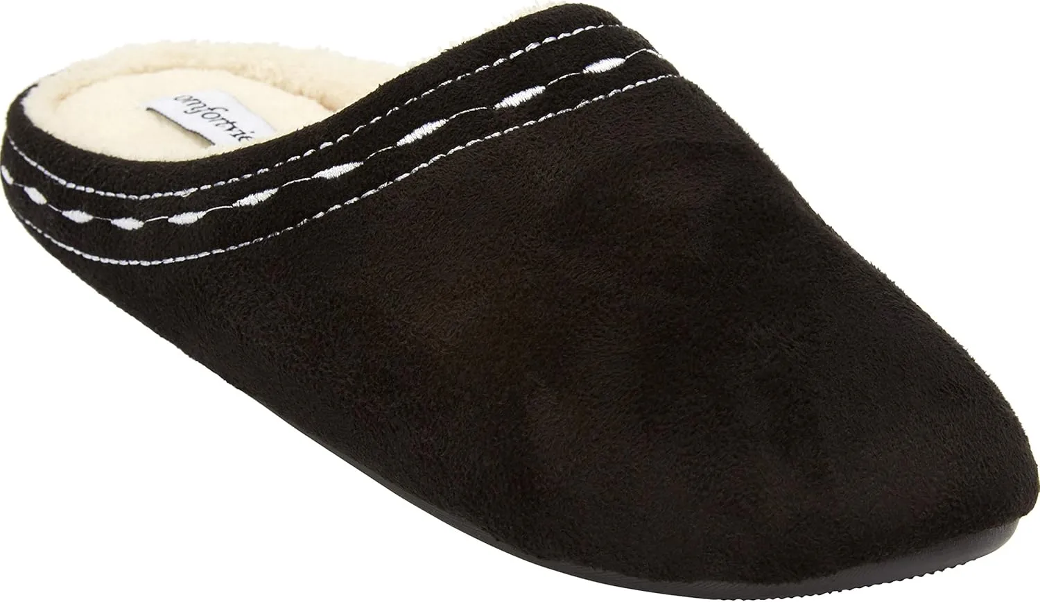 Comfortview Women's Wide Width Stitched Clog Slipper