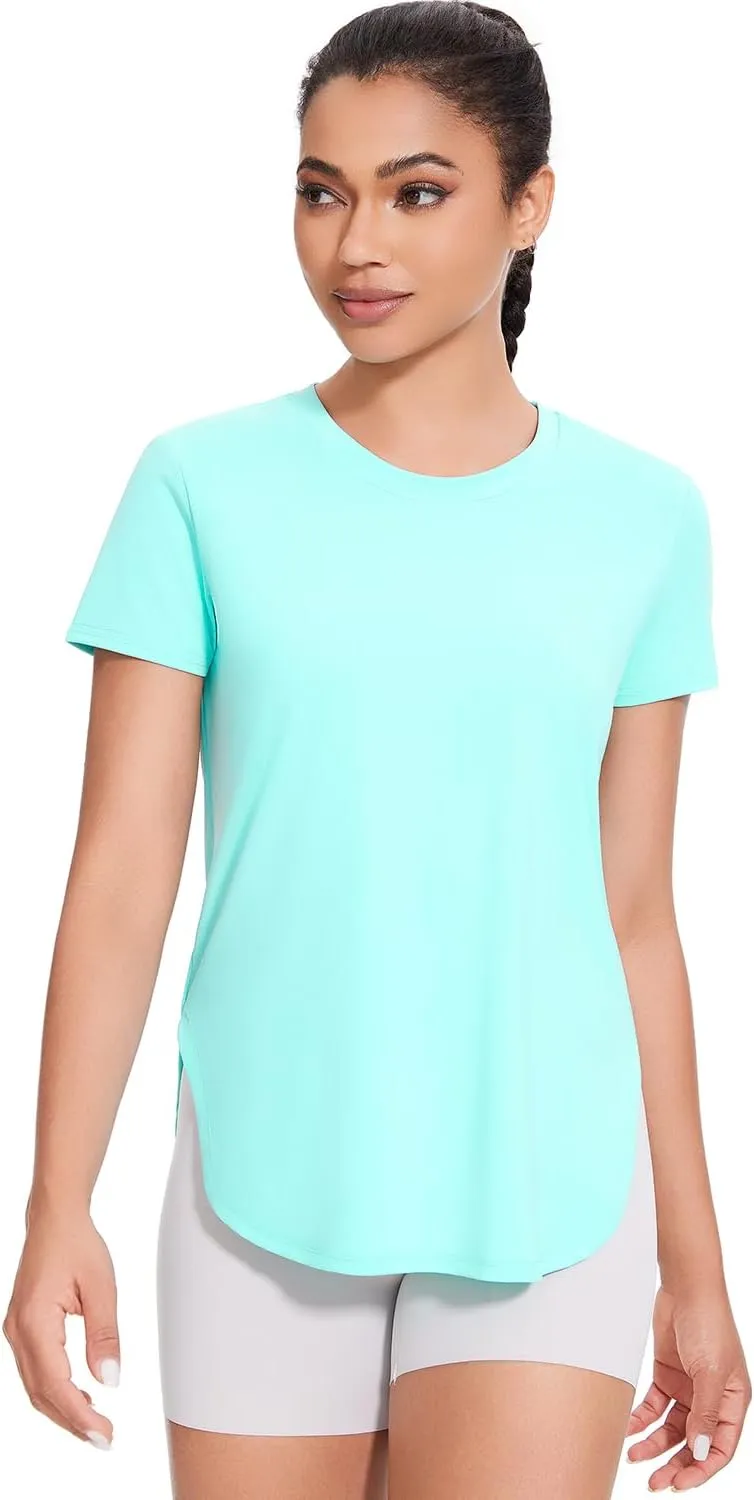Cosy Pyro 4-Pack Workout Tops for Women UPF 50  Yoga Shirts Short Sleeve Athletic T-Shirts Quick Dry Running Gym Tee