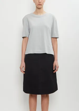 Cotton Linen Simple T-Shirt — Ice