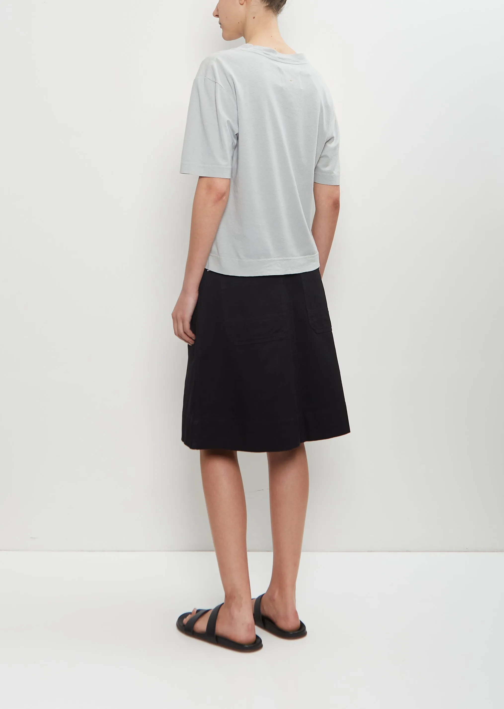 Cotton Linen Simple T-Shirt — Ice