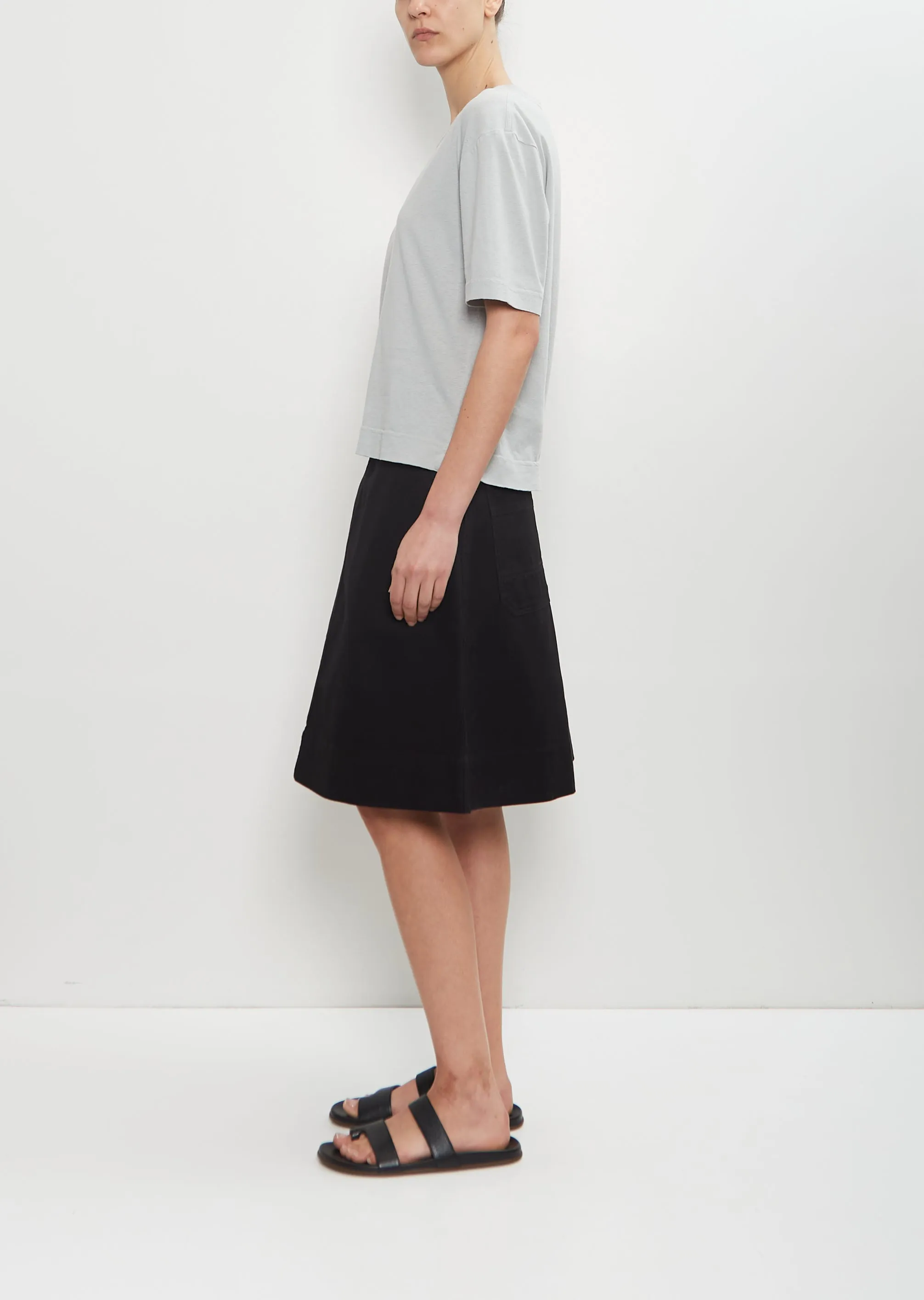 Cotton Linen Simple T-Shirt — Ice