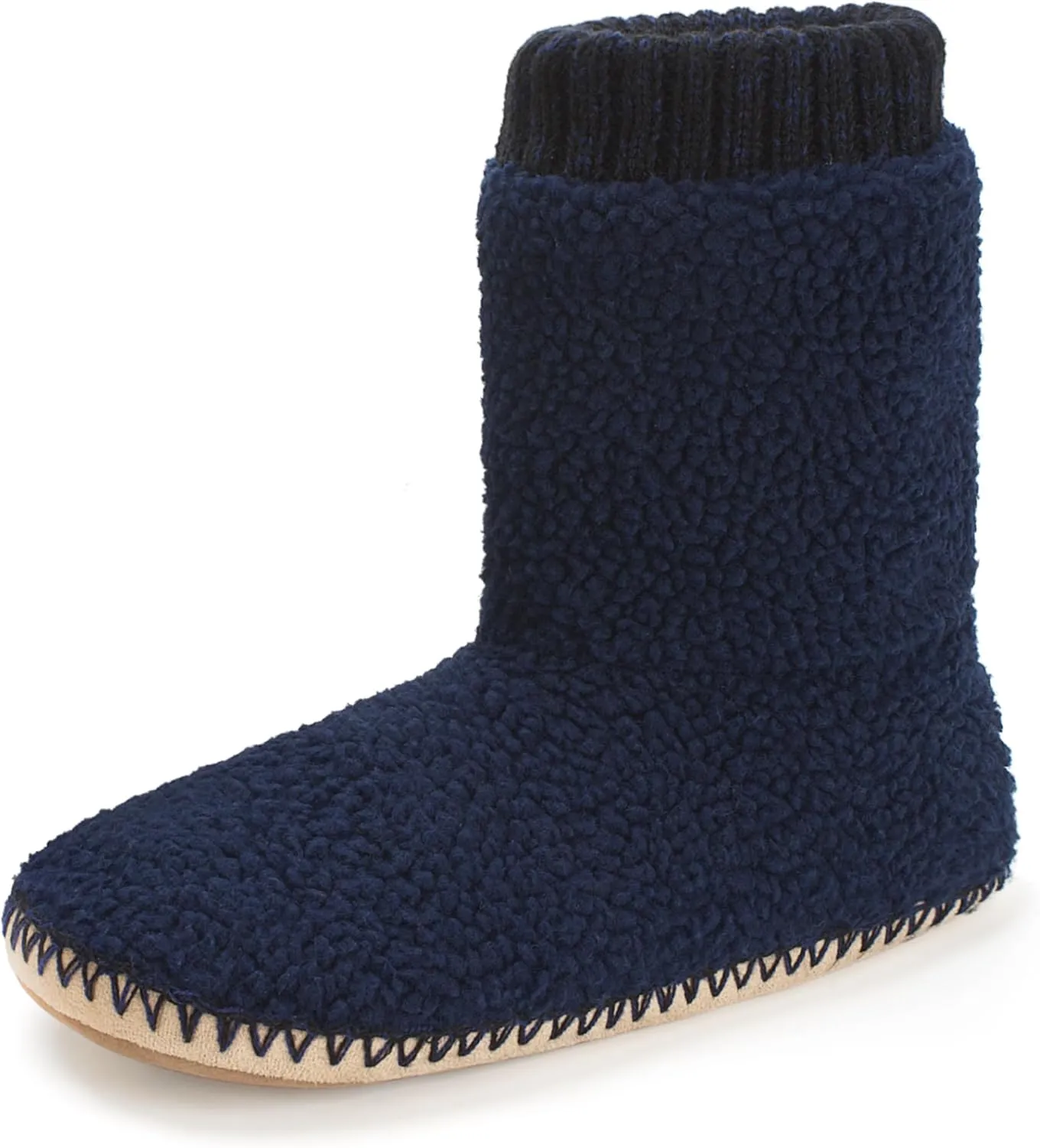 Cozy Boot Slippers for Men Indoor, Fuzzy House Shoes with Non Slip Gripper Soles, Soft Warm Moccasin Socks, Winter Gifts for Christmas Unique