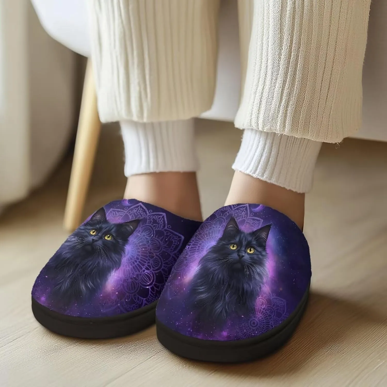 Cozy Slippers for Women - Indoor and Outdoor Cotton Slippers House Shoes with Anti-Skid Sole, Gifts for Women Men