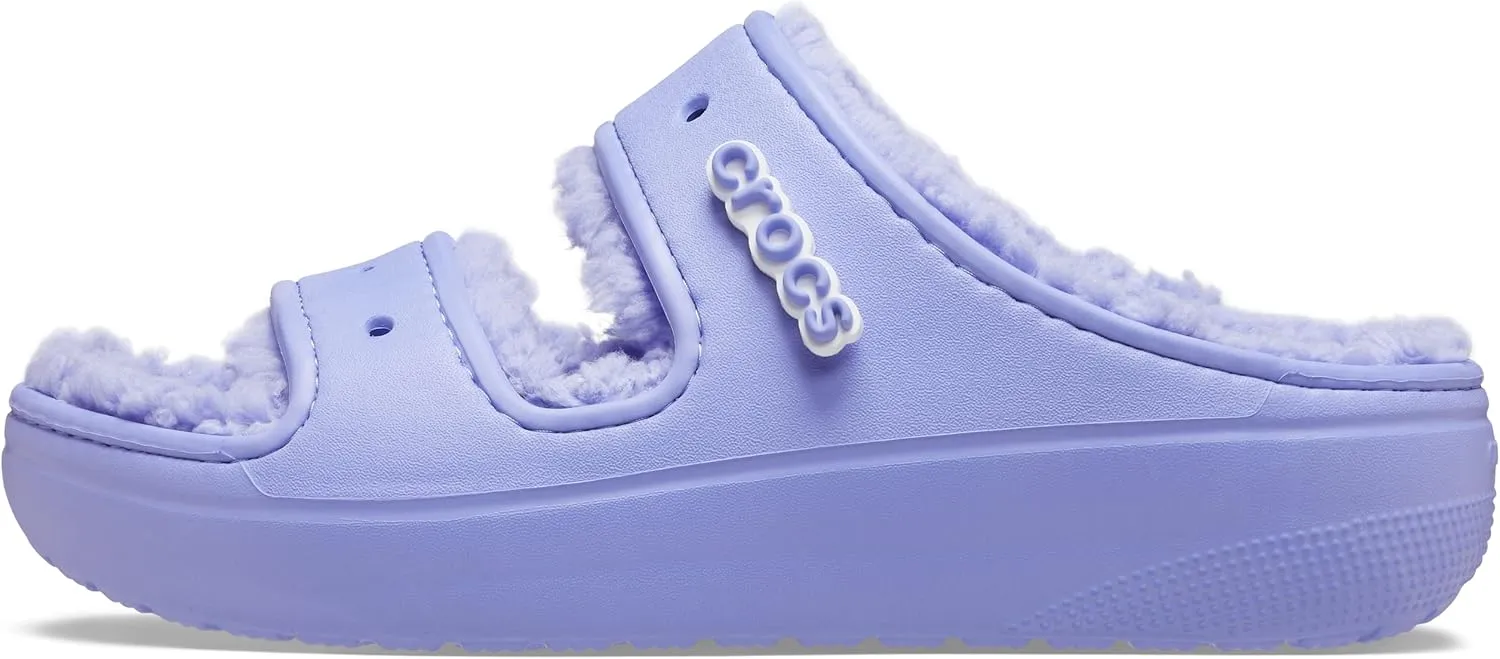 Crocs Unisex-Adult Classic Cozzzy Platform Sandals | Fuzzy Slippers Slide