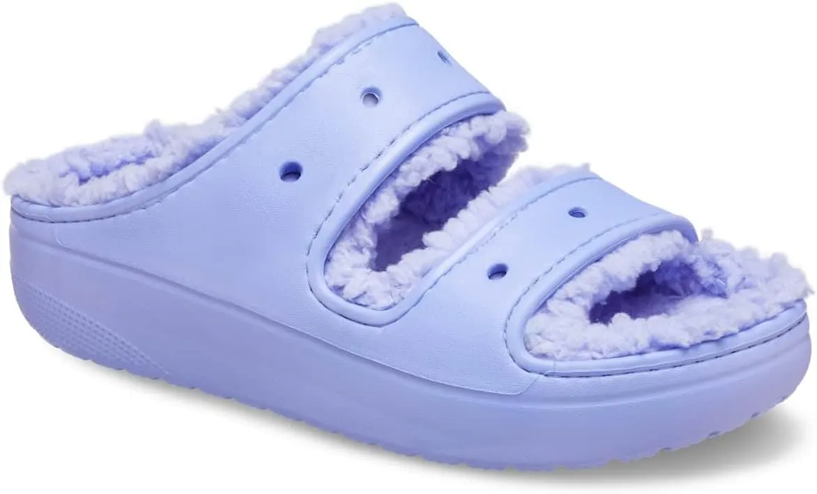 Crocs Unisex-Adult Classic Cozzzy Platform Sandals | Fuzzy Slippers Slide