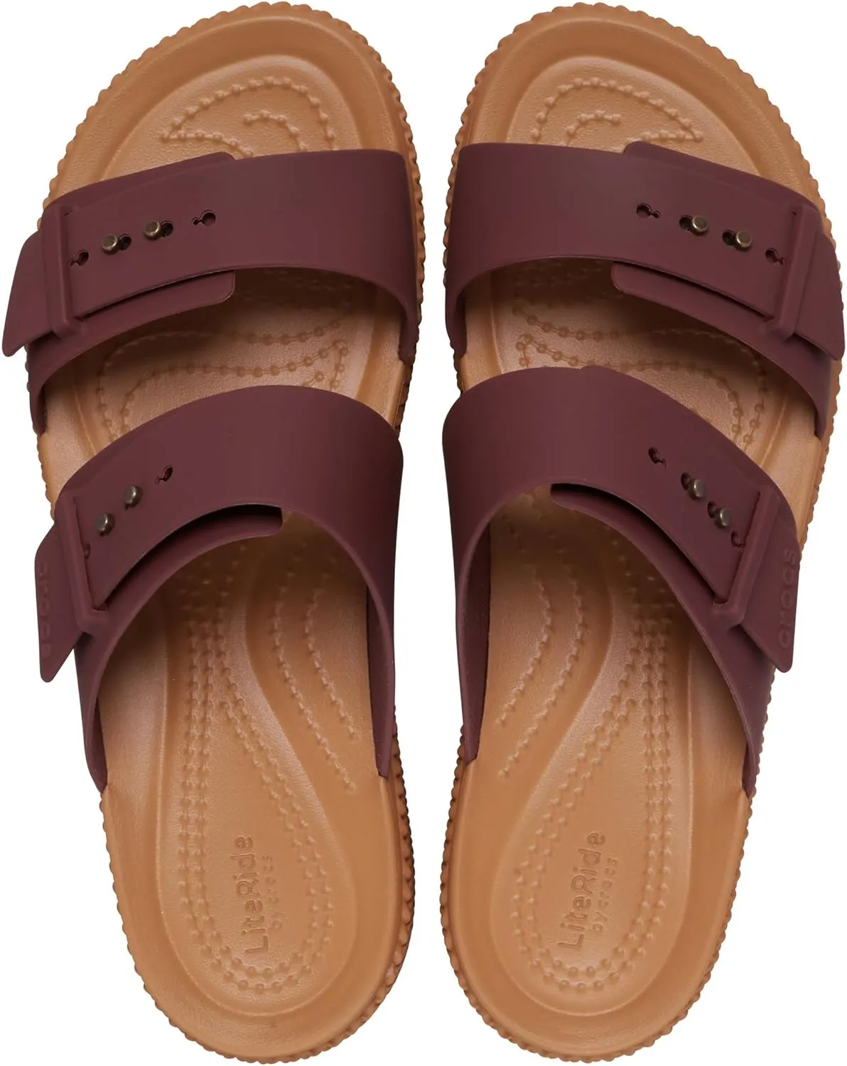 Crocs Womens Brooklyn Buckle Low Wedge
