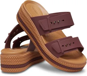 Crocs Womens Brooklyn Buckle Low Wedge