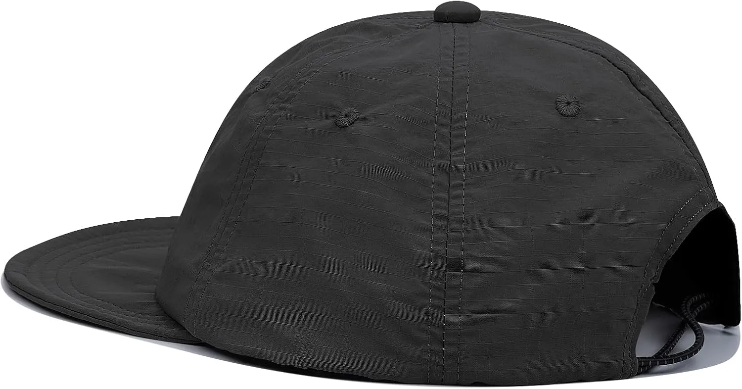 Croogo Quick Dry Short Brim Baseball Cap Soft Flat Bill Sun Hats Lightweight Trucker Caps Waterproof Umpire Short Bill Cap