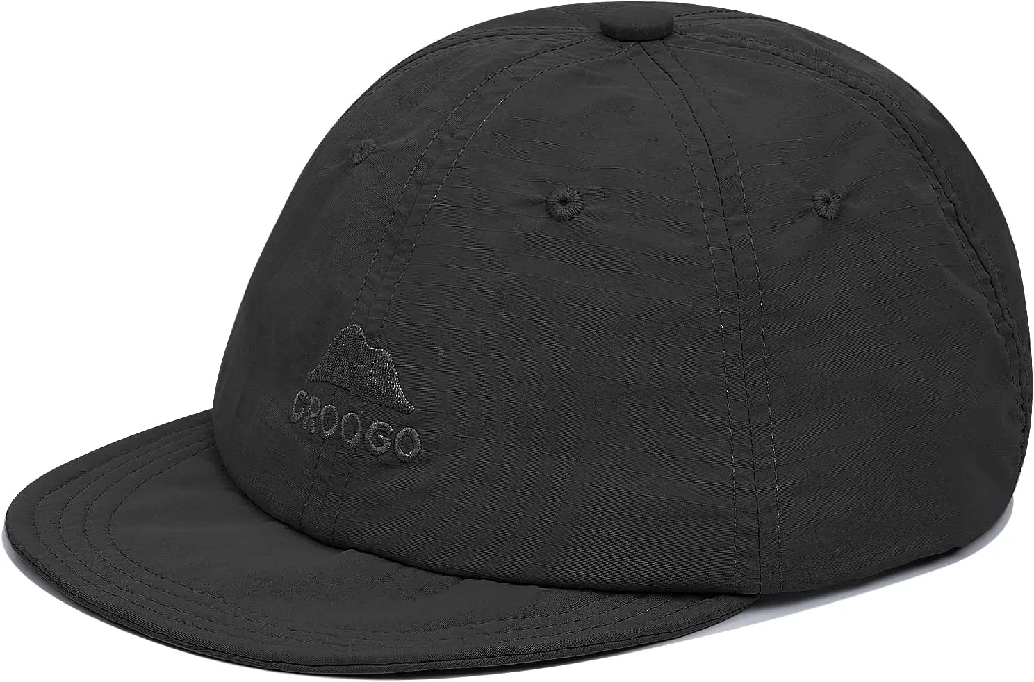 Croogo Quick Dry Short Brim Baseball Cap Soft Flat Bill Sun Hats Lightweight Trucker Caps Waterproof Umpire Short Bill Cap