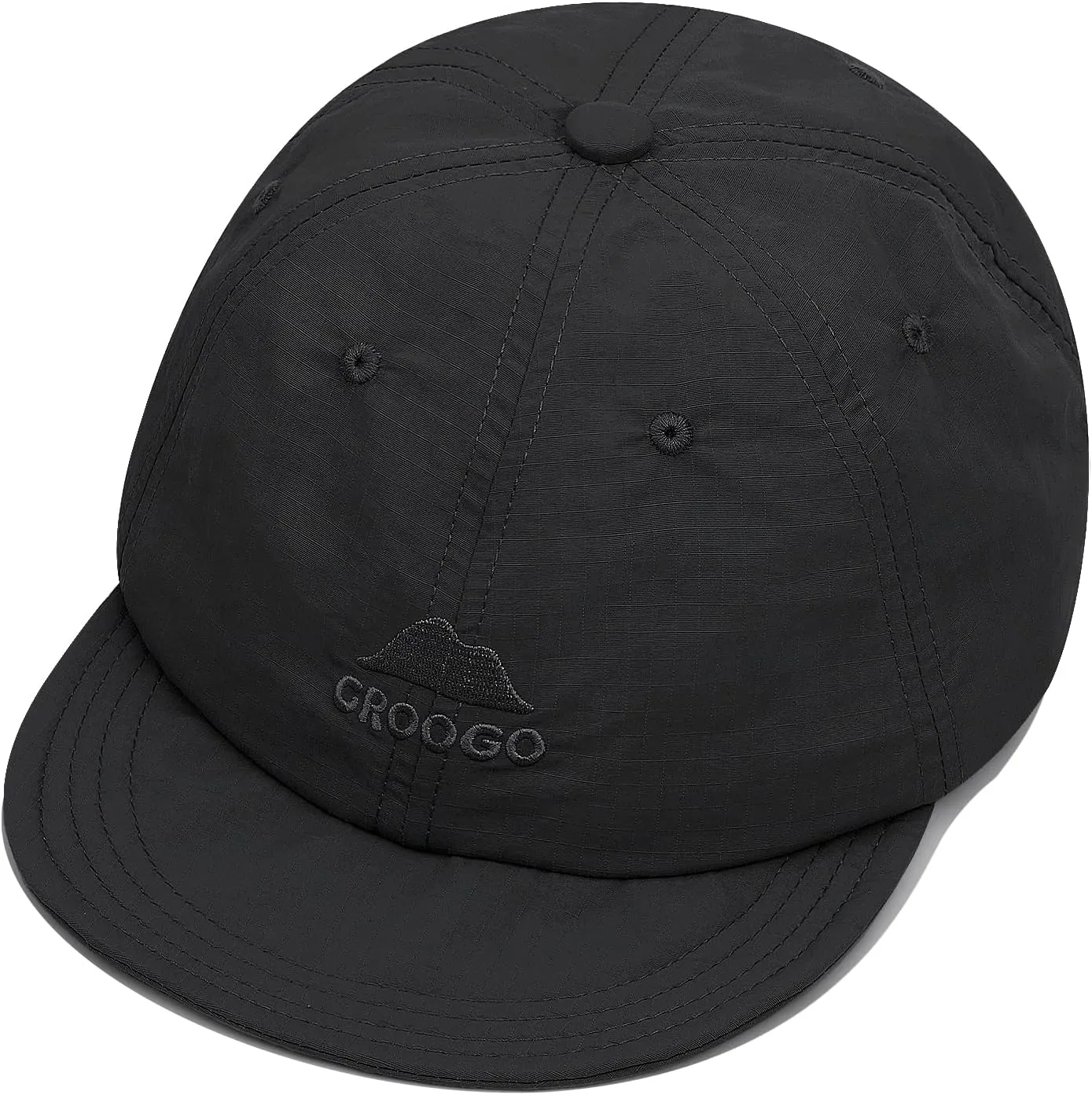 Croogo Quick Dry Short Brim Baseball Cap Soft Flat Bill Sun Hats Lightweight Trucker Caps Waterproof Umpire Short Bill Cap