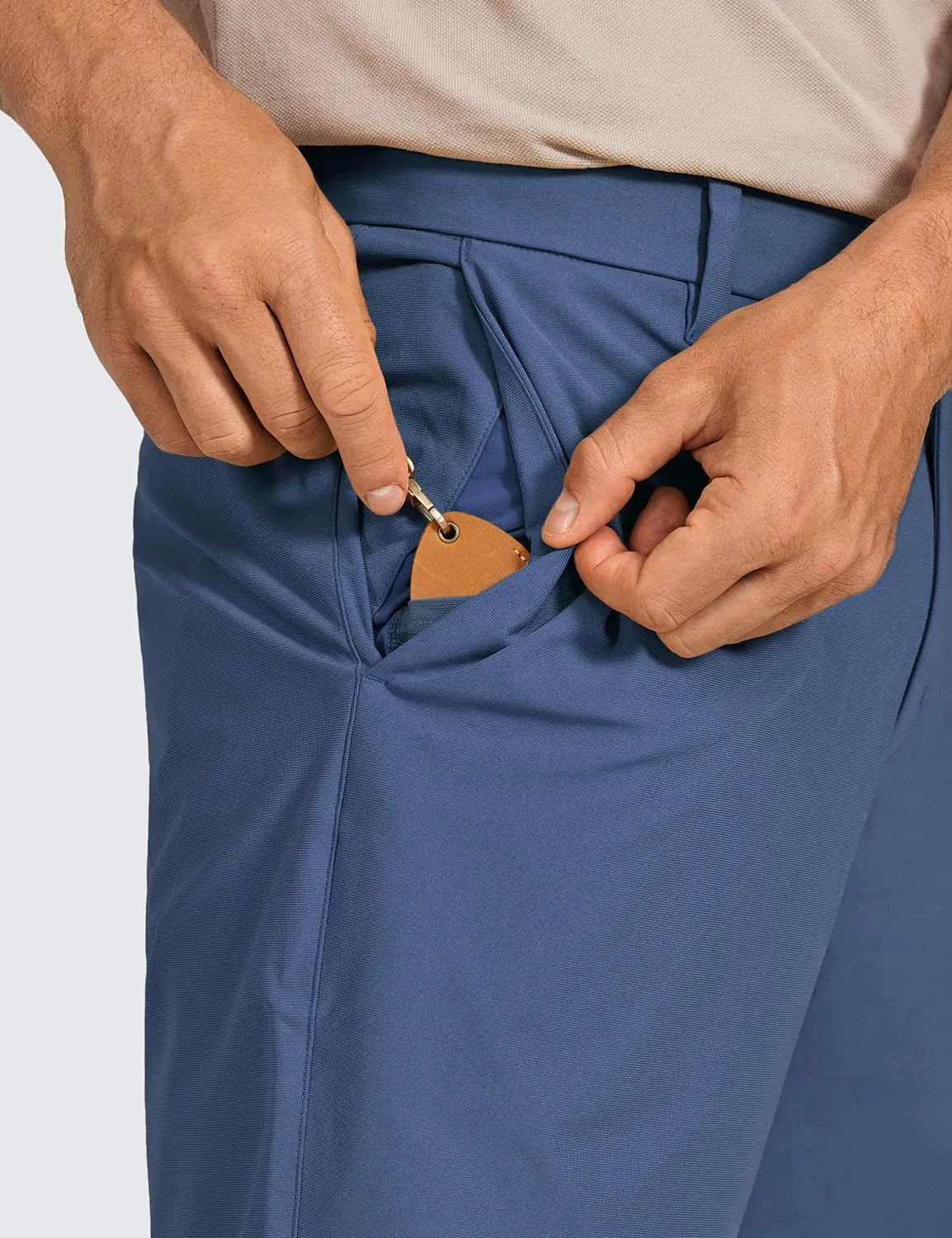 CRZ YOGA Men's All Day Comfy Golf Shorts - 7"/9" Stretch Lightweight Flat Front for Casual Work with Pockets
