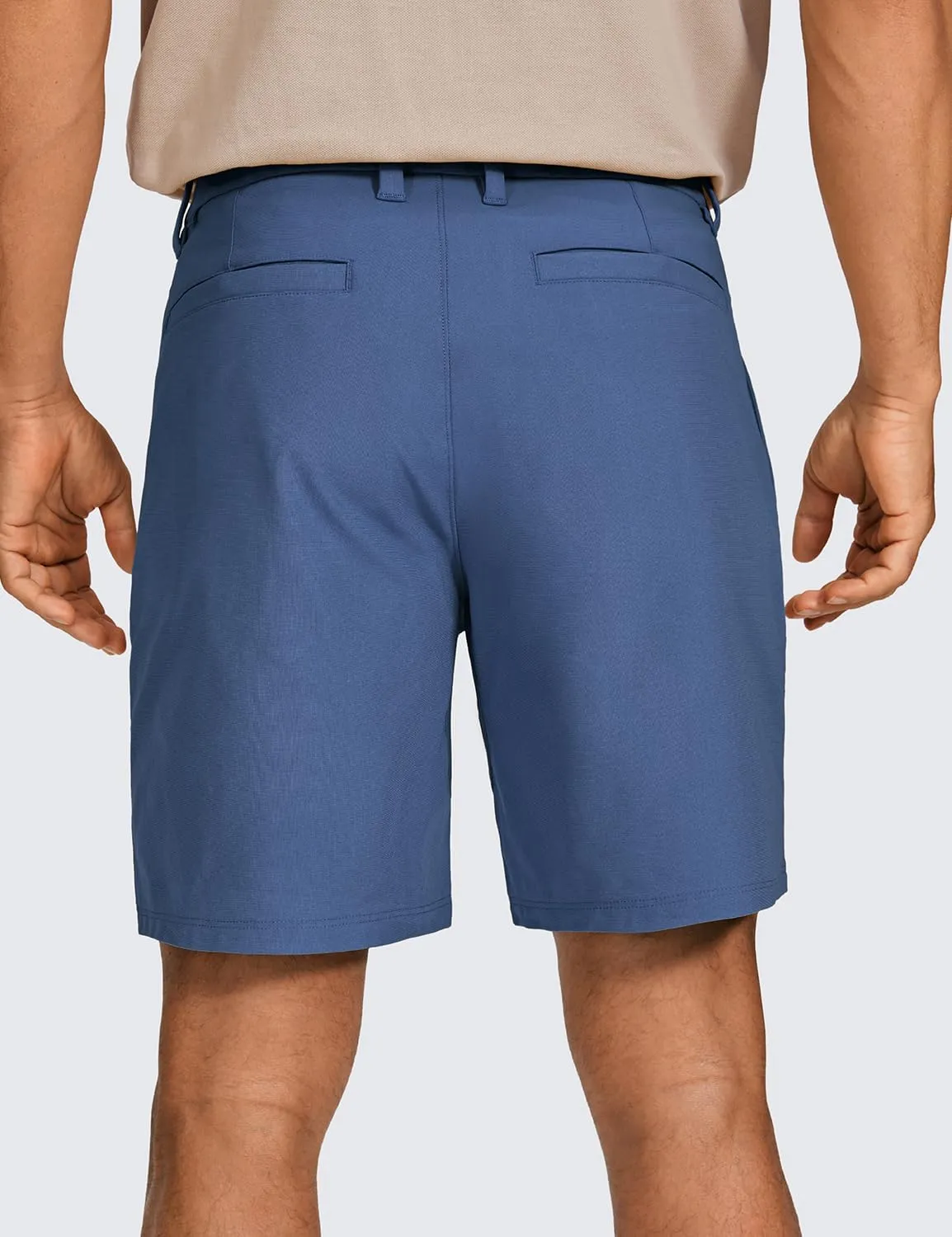 CRZ YOGA Men's All Day Comfy Golf Shorts - 7"/9" Stretch Lightweight Flat Front for Casual Work with Pockets
