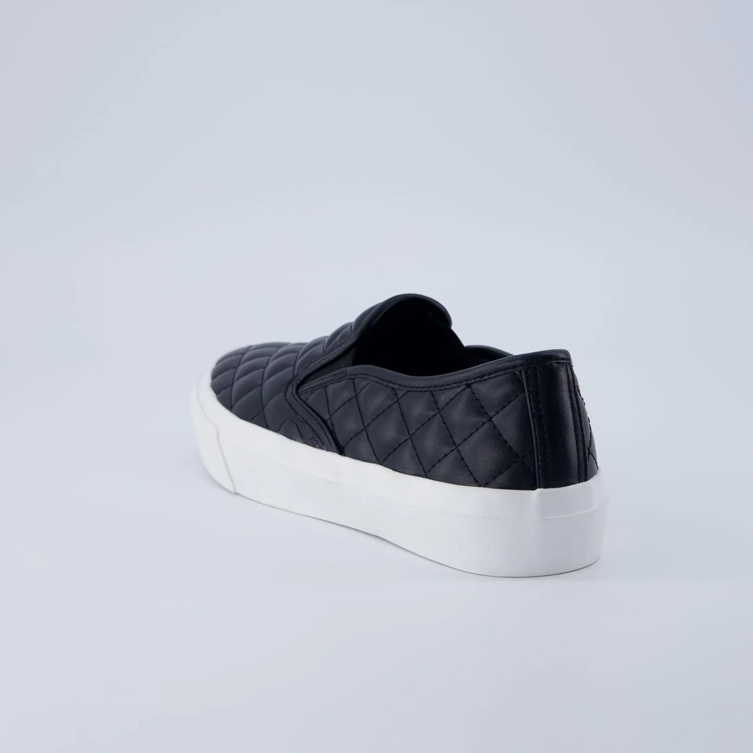 CUSHIONAIRE Faze Women’s Quilted Slip-On Sneaker – Faux Leather Casual Shoe with Memory Foam Insole & Rubber Outsole