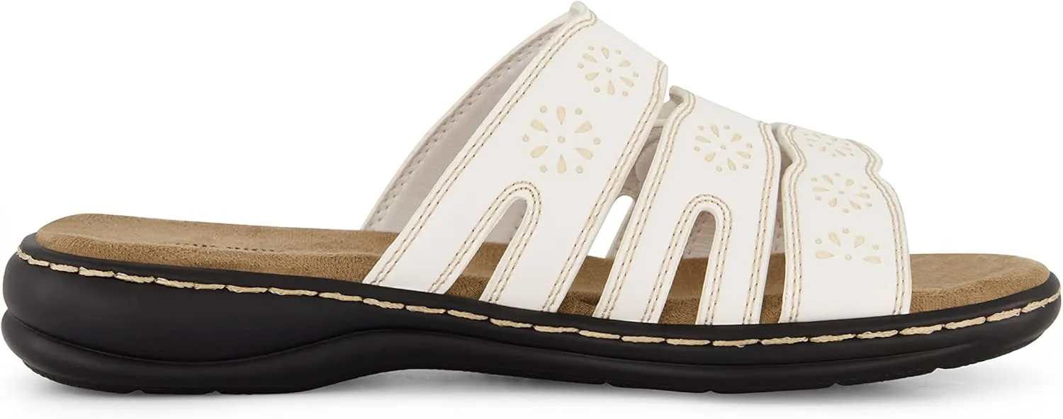 CUSHIONAIRE Women's Barret comfort sandal with  Comfort Foam and Wide Widths Available