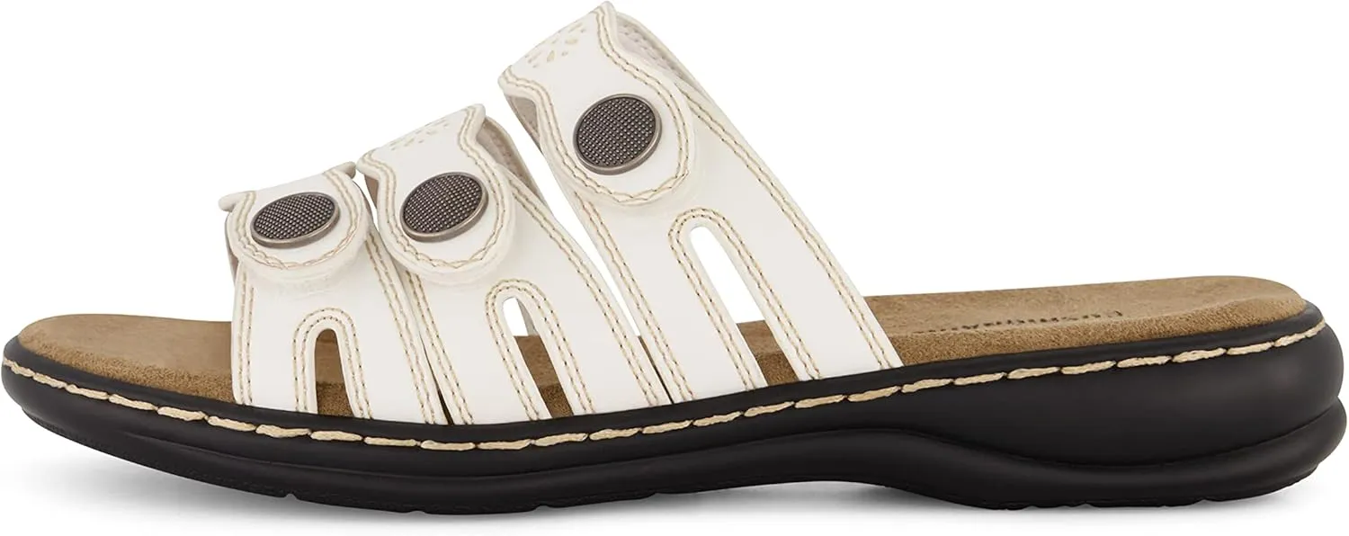 CUSHIONAIRE Women's Barret comfort sandal with  Comfort Foam and Wide Widths Available