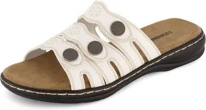 CUSHIONAIRE Women's Barret comfort sandal with  Comfort Foam and Wide Widths Available