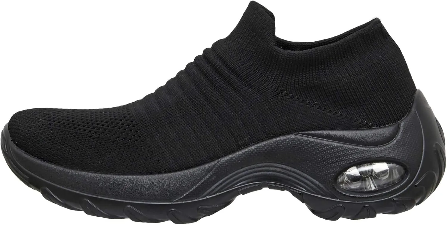 CUSHIONAIRE Women's Breeze Stretch Knit Slip on Sneaker  Memory Foam & LiteSole Technology