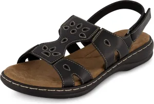 CUSHIONAIRE Women's Briar comfort sandal  Comfort Foam