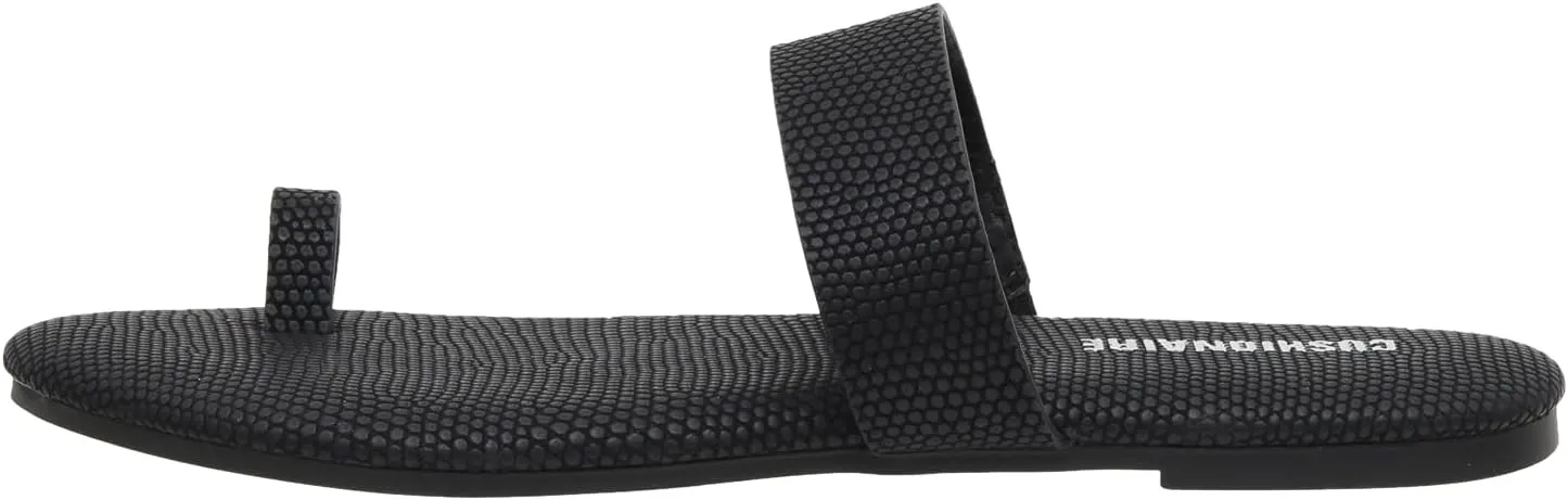 CUSHIONAIRE Women's Carson toe ring slide Sandal with Memory Foam