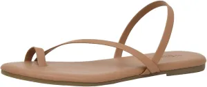 CUSHIONAIRE Women's Catalina toe ring Sandal with Memory Foam