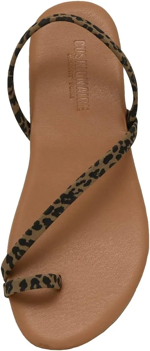 CUSHIONAIRE Women's Catalina toe ring Sandal with Memory Foam