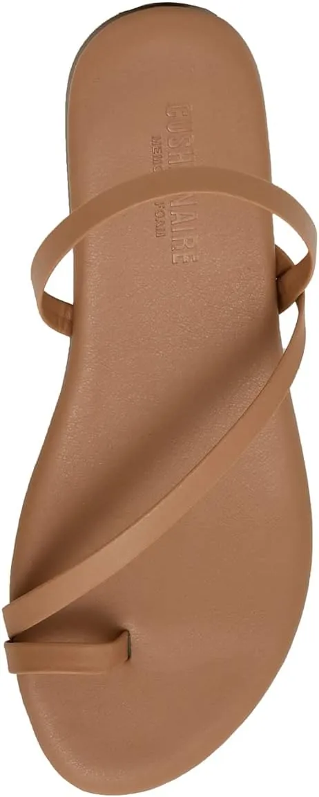 CUSHIONAIRE Women's Catalina toe ring Sandal with Memory Foam