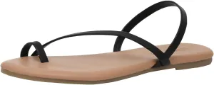 CUSHIONAIRE Women's Catalina toe ring Sandal with Memory Foam