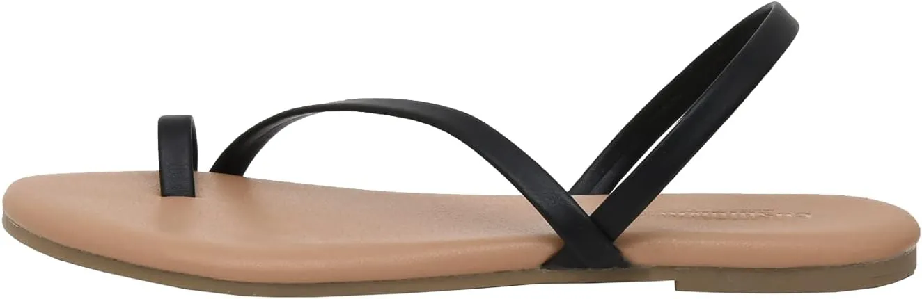 CUSHIONAIRE Women's Catalina toe ring Sandal with Memory Foam