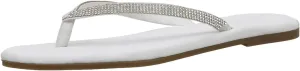 CUSHIONAIRE Women's Ciara Jeweled Flip Flop Sandal with Memory Foam