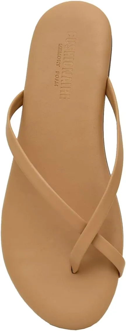 CUSHIONAIRE Women's Cove Flip Flop Sandal with Memory Foam