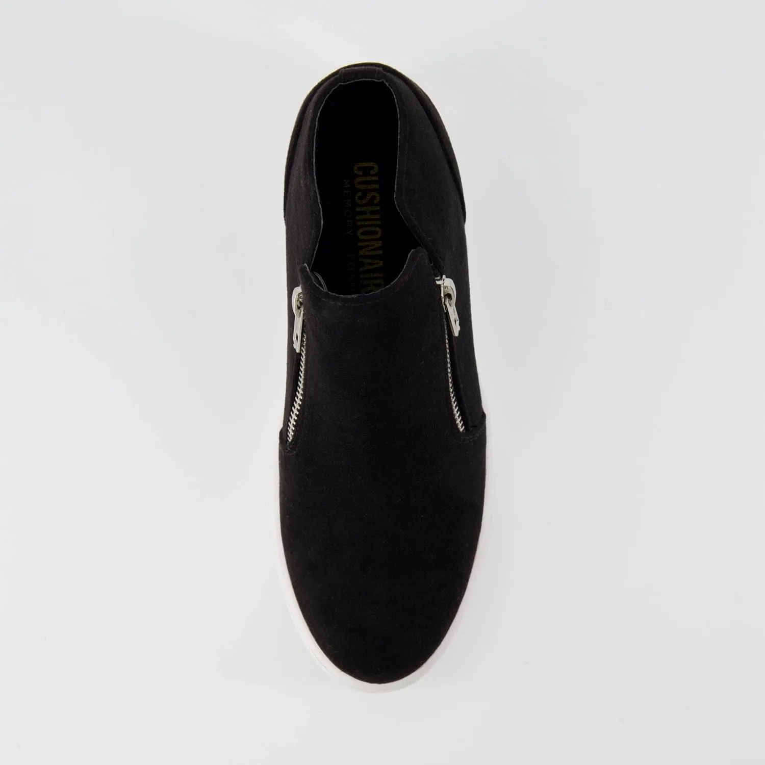 CUSHIONAIRE Women's Hart Hidden Wedge Sneaker  Wide Width Available