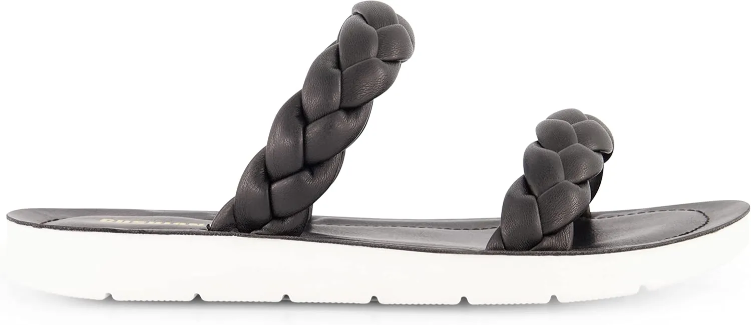 CUSHIONAIRE Women's Isla braided slide sandal  Memory Foam