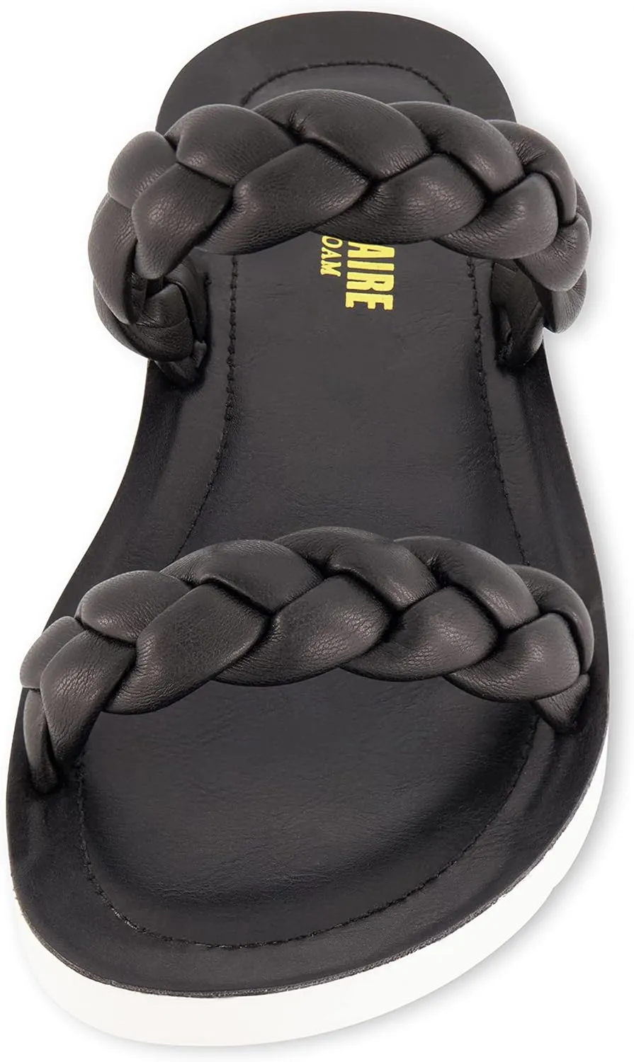 CUSHIONAIRE Women's Isla braided slide sandal  Memory Foam