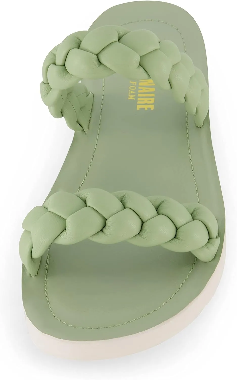 CUSHIONAIRE Women's Isla braided slide sandal  Memory Foam